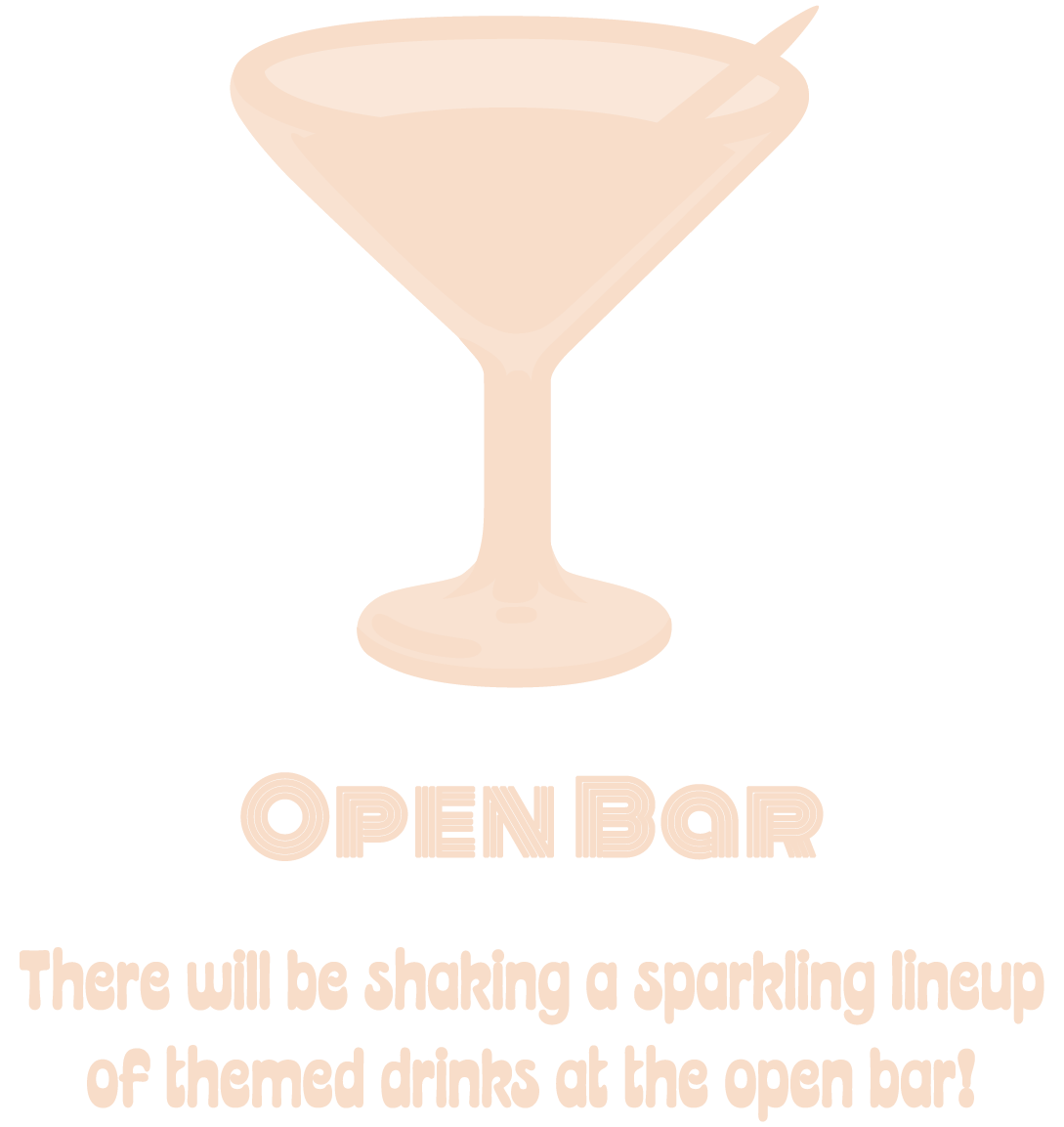 Open Bar Mitsuru Hotaru will be shaking a sparkling lineup of themed drinks at the open bar!